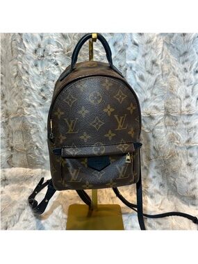Louis Vuitton Palm Springs Monogram Canvas Mini Backpack in Brown and Black